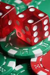 Image showing Dice and Chips