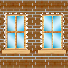 Image showing Window in wall