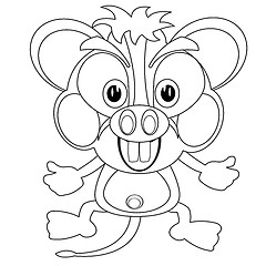 Image showing Blackenning and blanching cartoon mouse