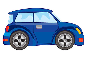 Image showing Vector illustration of blue car