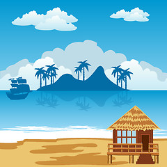 Image showing Tropical island and seaside