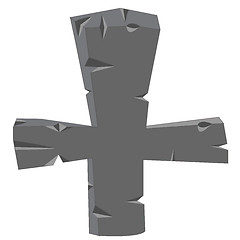 Image showing Cross from stone