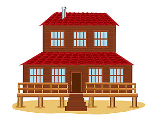 Image showing Big wooden house
