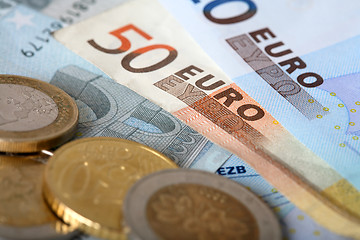 Image showing euro banknotes