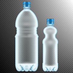 Image showing Plastic bottles. Transparent. EPS 10