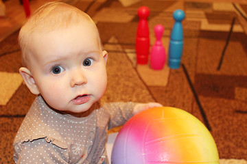 Image showing little baby with a ball in perplexity