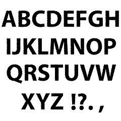 Image showing Grunge Letters Isolated