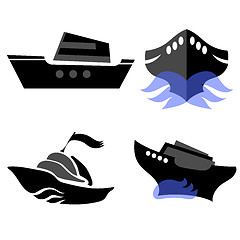 Image showing Set of Boat Icons