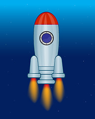 Image showing Rocket in cosmos