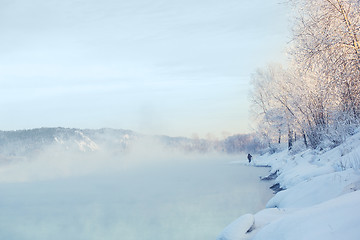 Image showing Winter river landscape