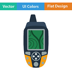 Image showing Flat design icon of portable GPS device