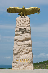 Image showing Anapa, Russia - May 13, 2016: Monument stele \