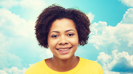 Image showing happy african american young woman face