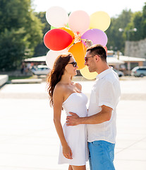 Image showing smiling couple in city