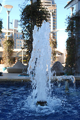 Image showing A fountain on a street