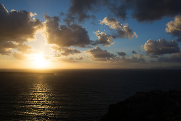 Image showing Sunset at Santorini, Greece