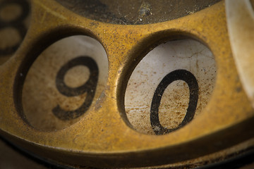 Image showing Close up of Vintage phone dial - 0