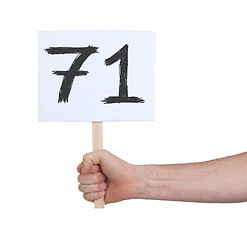 Image showing Sign with a number, 71