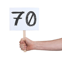 Image showing Sign with a number, 70