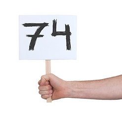 Image showing Sign with a number, 74