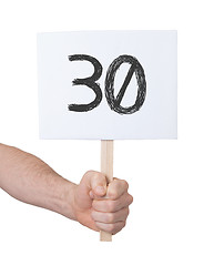 Image showing Sign with a number, 30