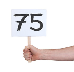 Image showing Sign with a number, 75