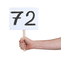 Image showing Sign with a number, 72