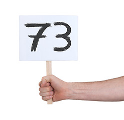 Image showing Sign with a number, 73