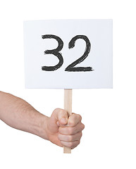 Image showing Sign with a number, 32