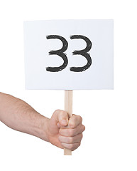 Image showing Sign with a number, 33