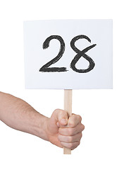 Image showing Sign with a number, 28