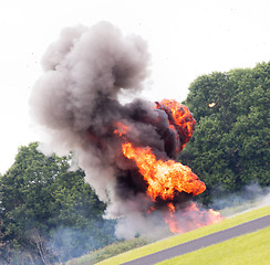 Image showing Airfield planned explosion