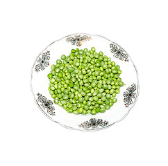 Image showing green peas in ware