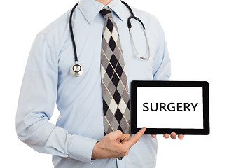 Image showing Doctor holding tablet - Surgery