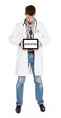 Image showing Doctor holding tablet - Medication