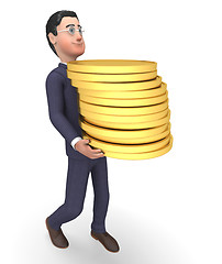 Image showing Finance Character Represents Business Person And Trading 3d Rend