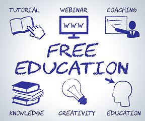 Image showing Free Education Means No Charge And Educate