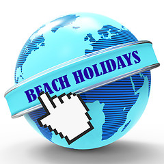 Image showing Beach Holidays Shows Vacation Seaside And Coasts