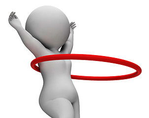 Image showing Hula Hoop Represents Getting Fit And Exercised 3d Rendering