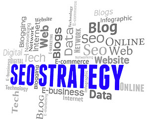 Image showing Seo Strategy Represents Search Engine And Optimization