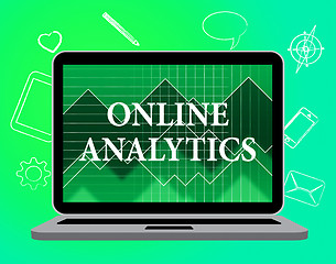 Image showing Online Analytics Shows Web Site And Computing