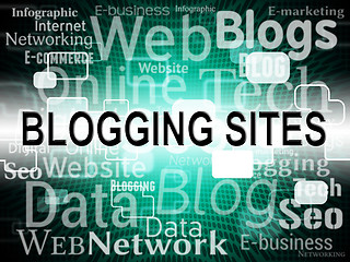 Image showing Blogging Sites Shows Web Weblog And Websites