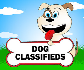 Image showing Dog Classifieds Means Media Pedigree And Puppies