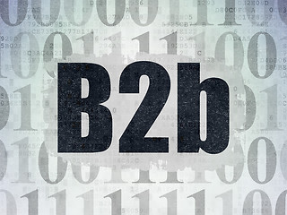 Image showing Business concept: B2b on Digital Data Paper background