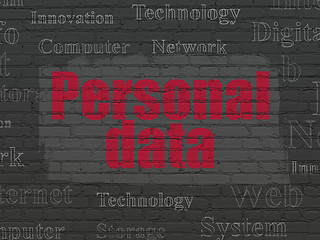 Image showing Information concept: Personal Data on wall background