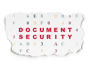 Image showing Security concept: Document Security on Torn Paper background