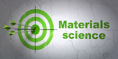 Image showing Science concept: target and Materials Science on wall background