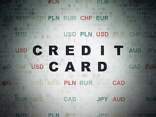 Image showing Banking concept: Credit Card on Digital Data Paper background