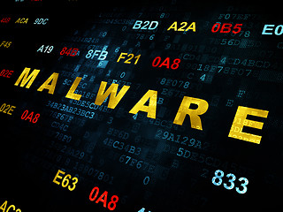 Image showing Security concept: Malware on Digital background