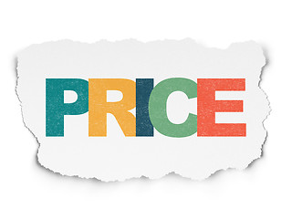 Image showing Advertising concept: Price on Torn Paper background